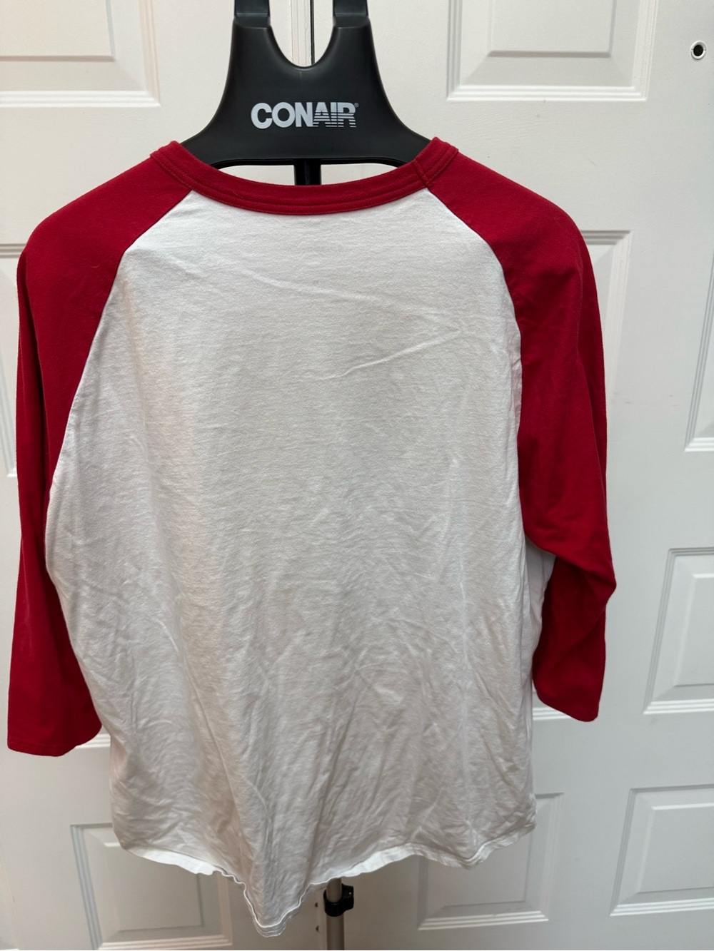 Sport-Tek White & Red Raglan Graphic Long Sleeve Tee - Picture 2 of 3